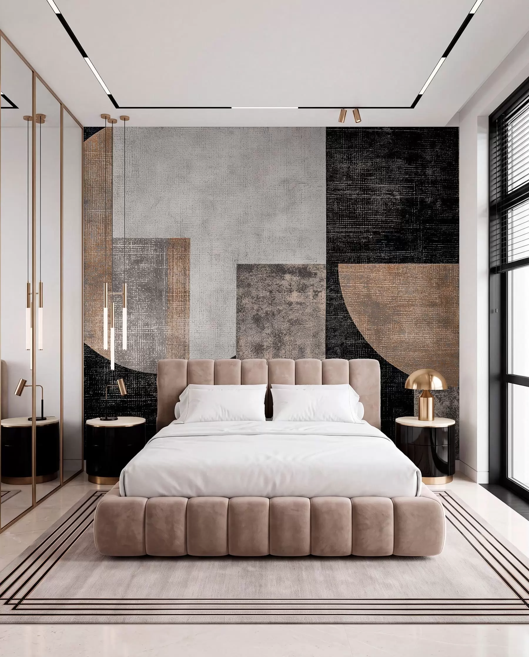 wall murals Ochre Rhythm w07878