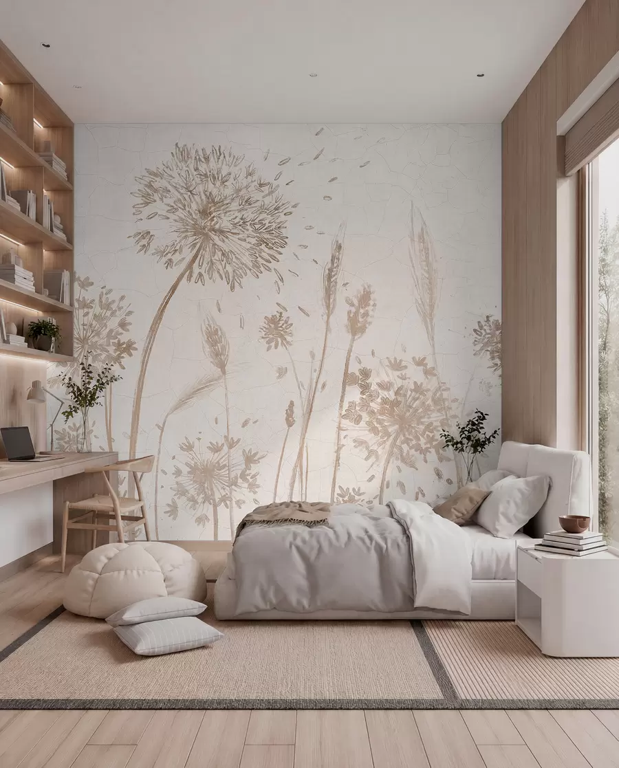 wall murals Dandelion Flight w07921