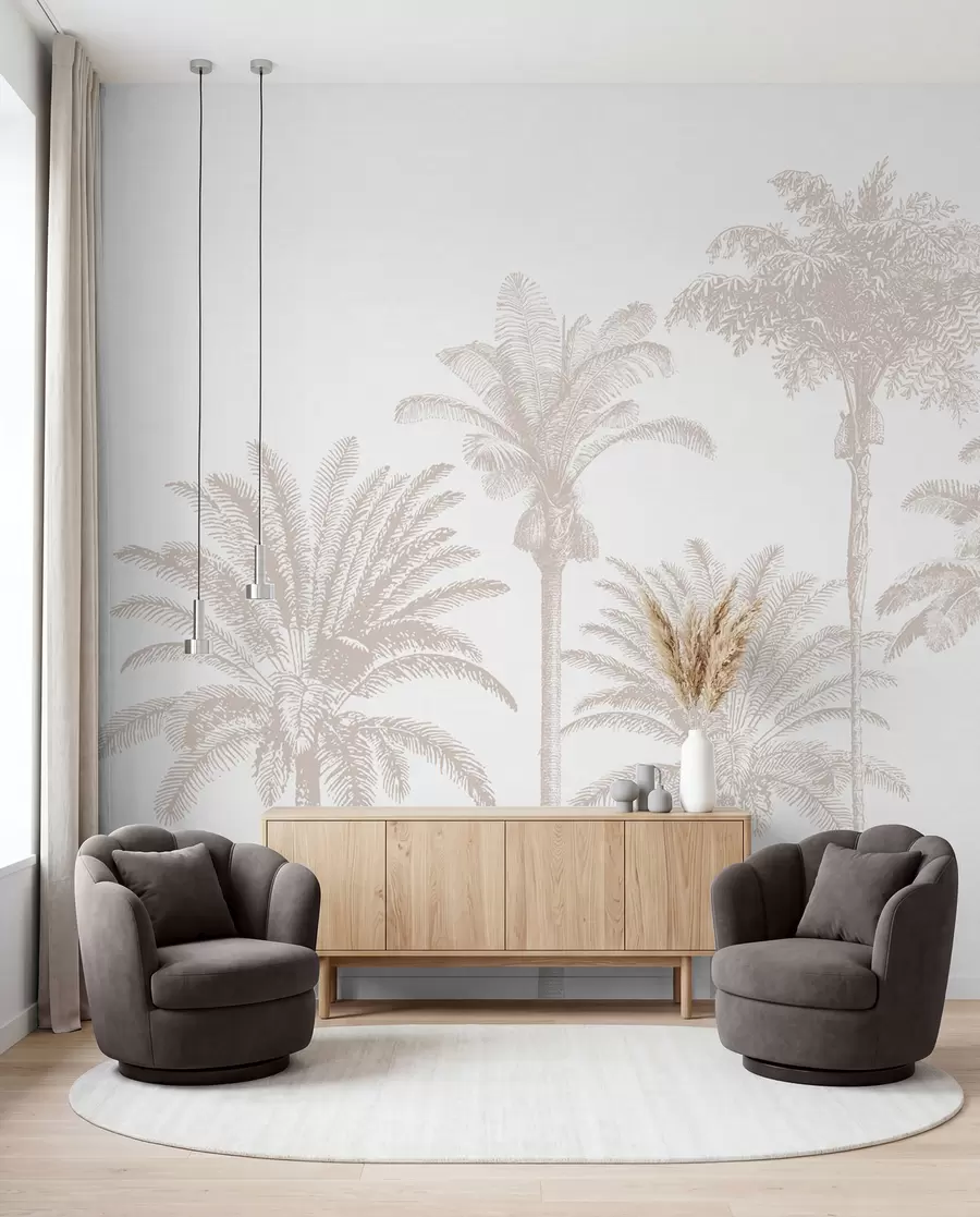 wall murals Palm Grove in Sand w08111