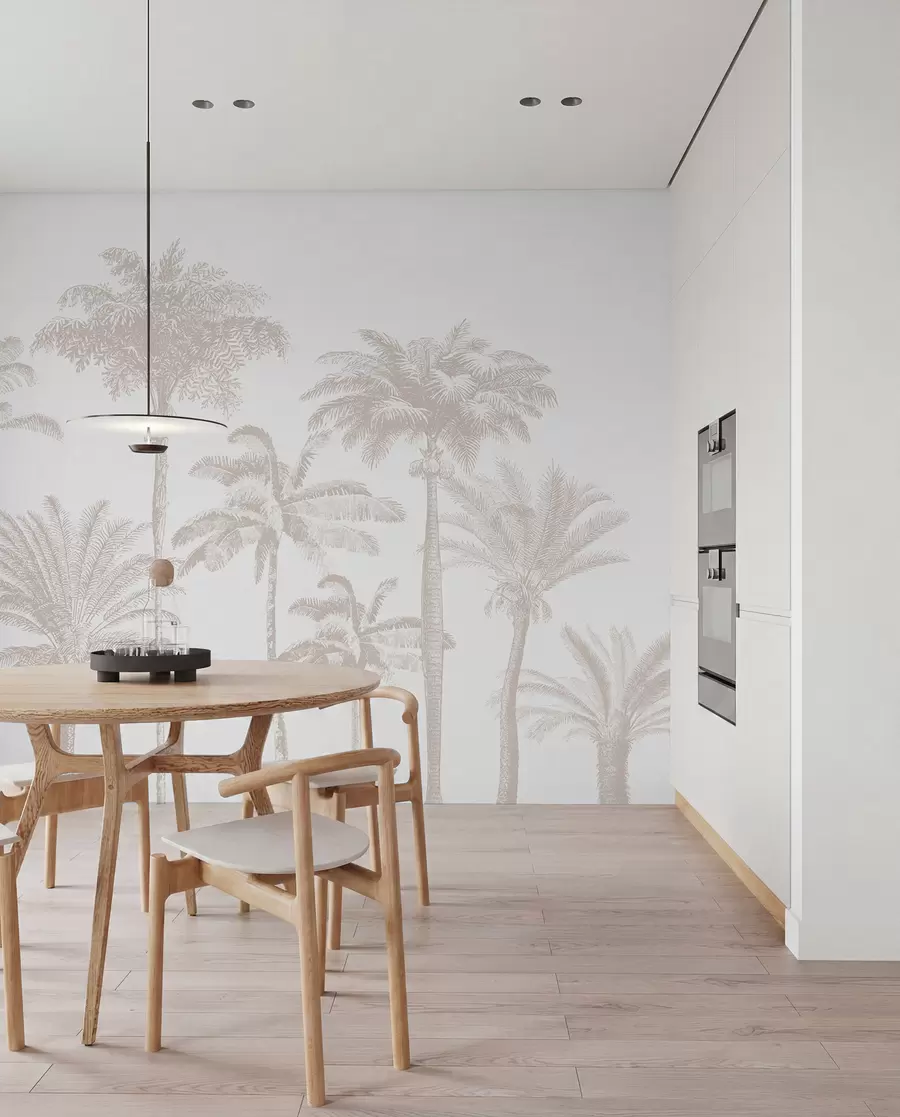 wall murals Palm Grove in Sand w08111