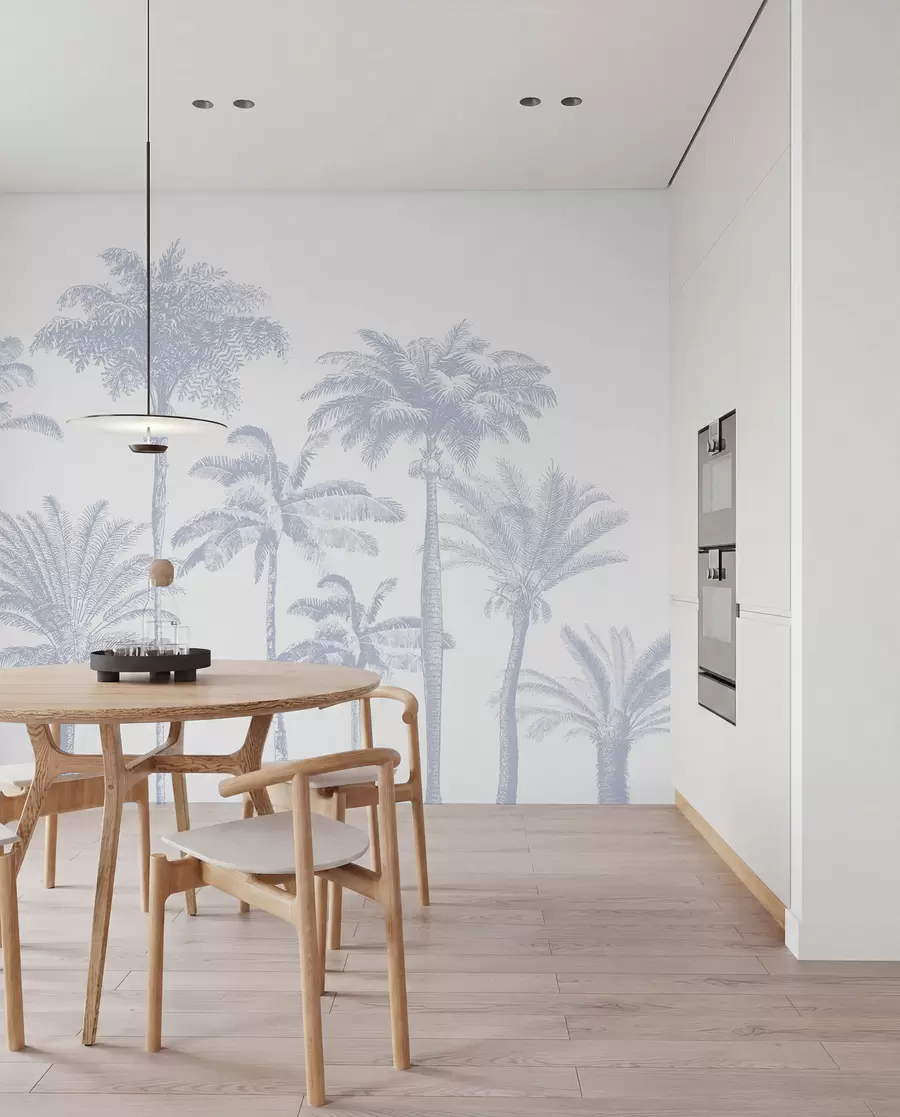 wall murals Palm Grove in Lilac w08111v4