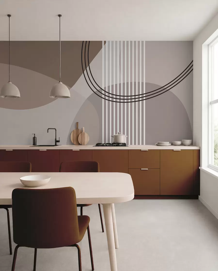 wall murals Taupe Orbit w08173