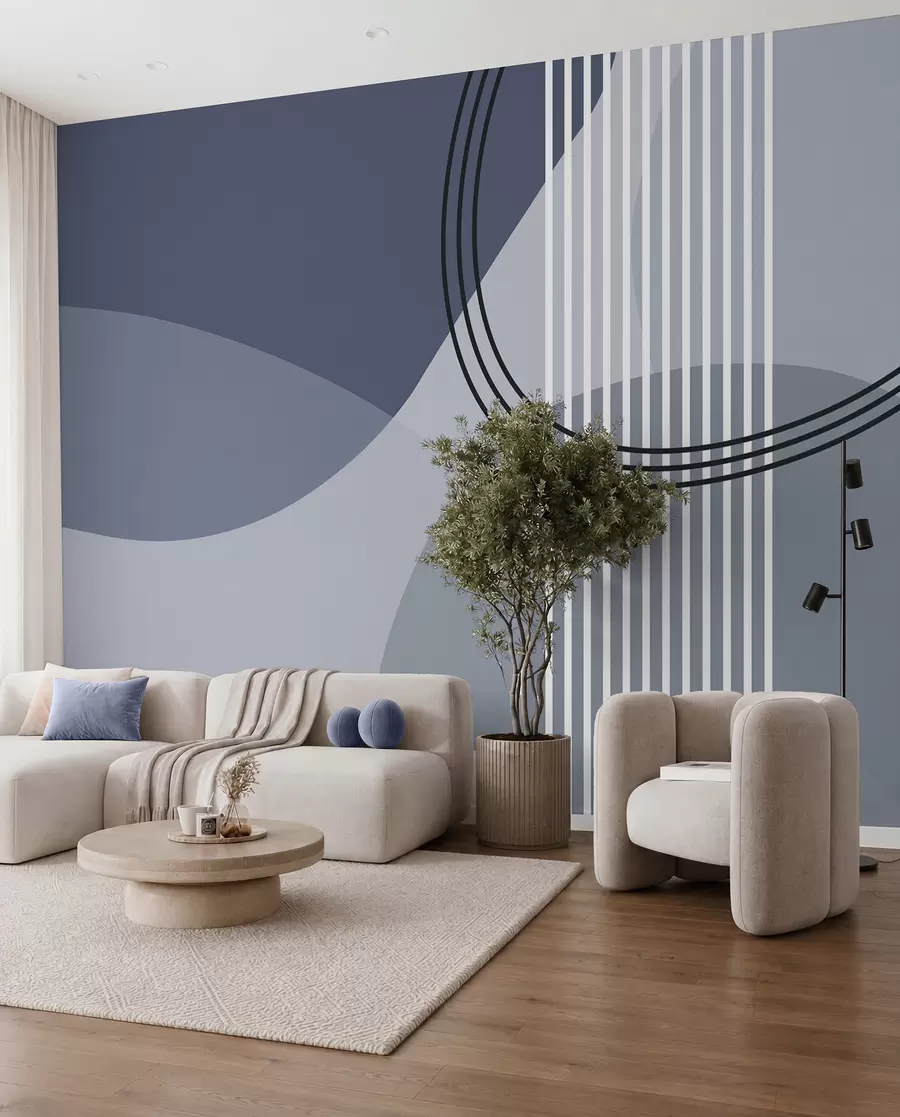 wall murals Blue Orbit w08173v2