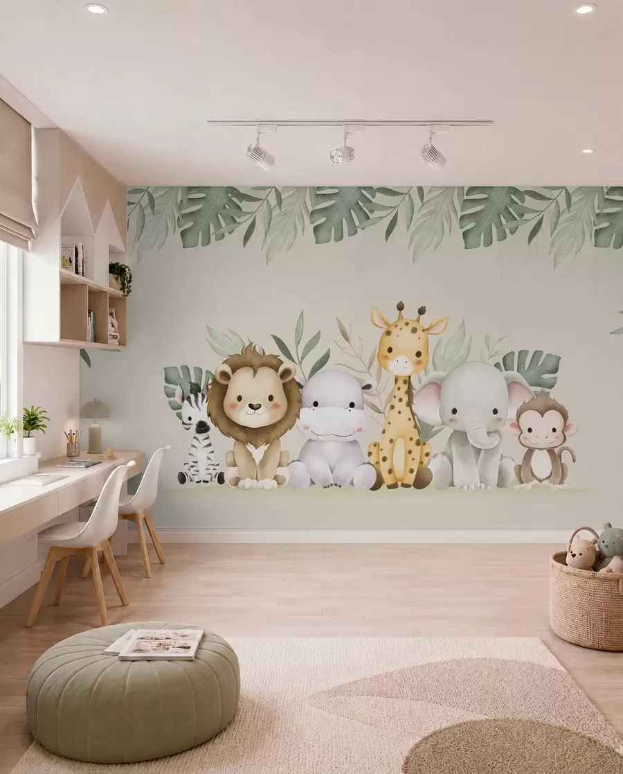 wall murals Safari Lineup w01406
