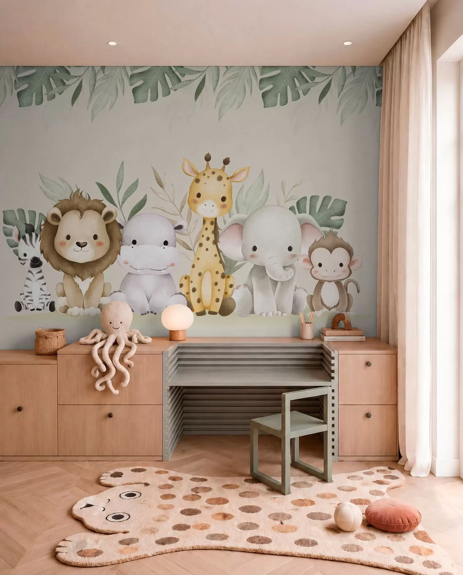 wall murals Safari Lineup w01406