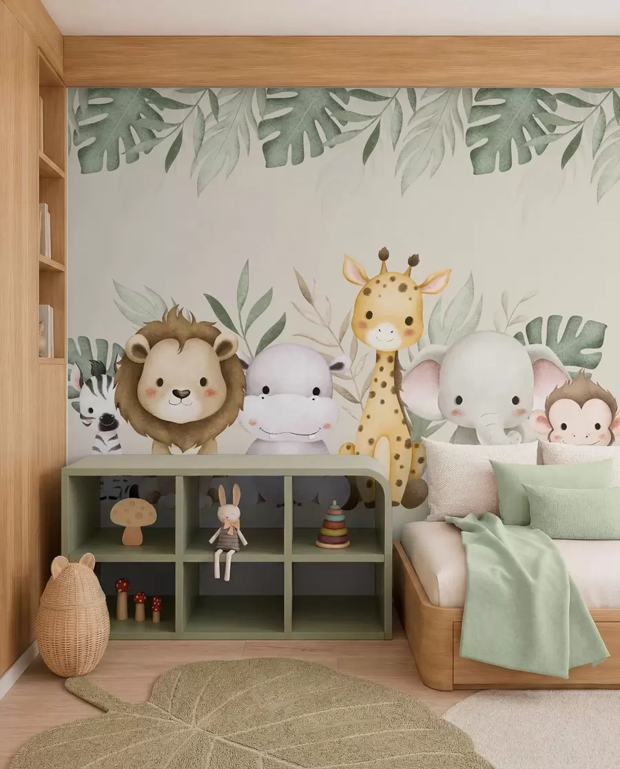wall murals Safari Lineup w01406