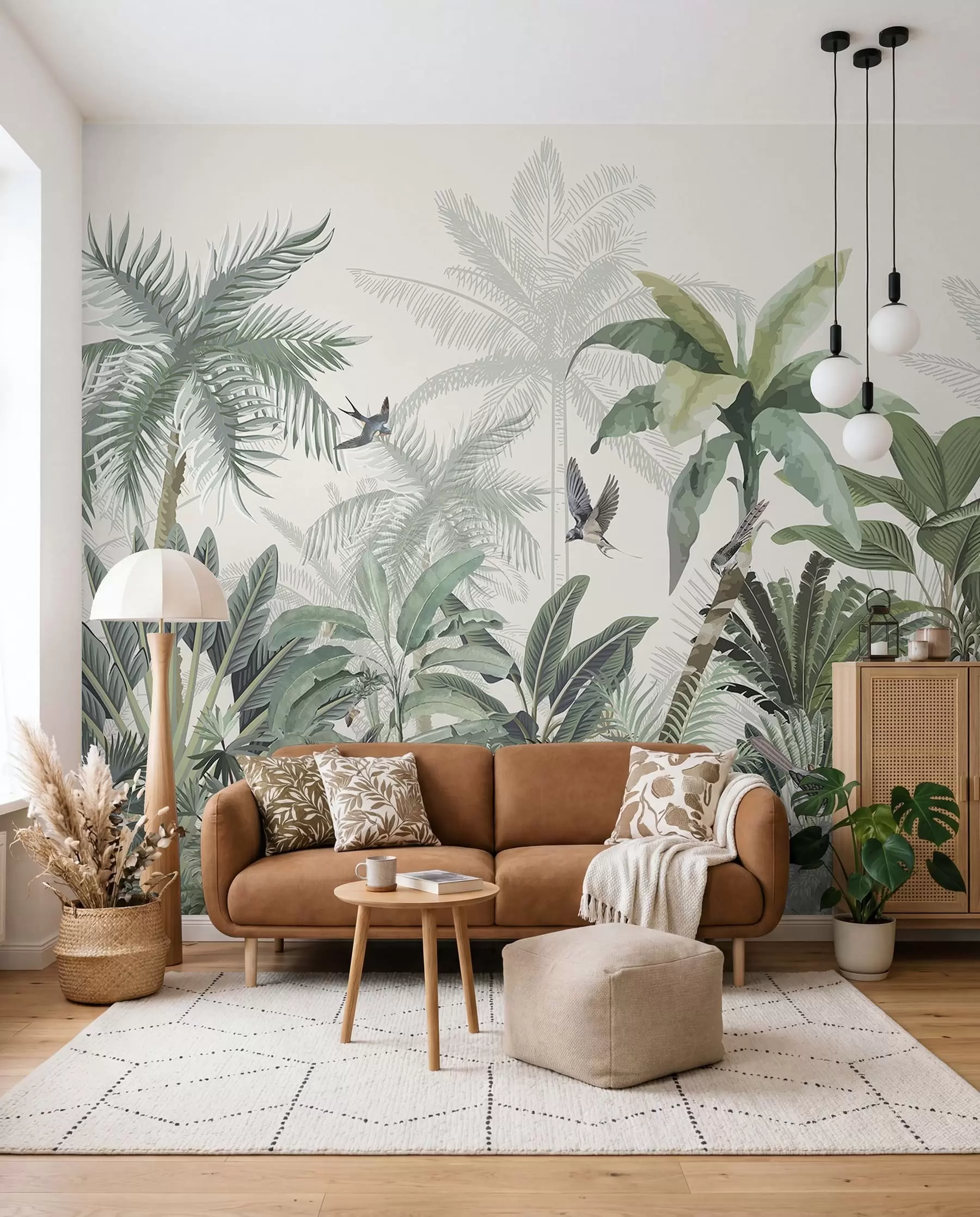 wall murals Pale Palm Engravings w08239