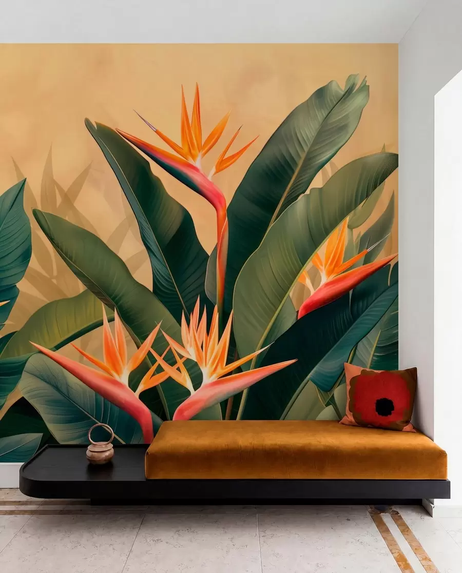 wall murals Warm tropical bloom w01484