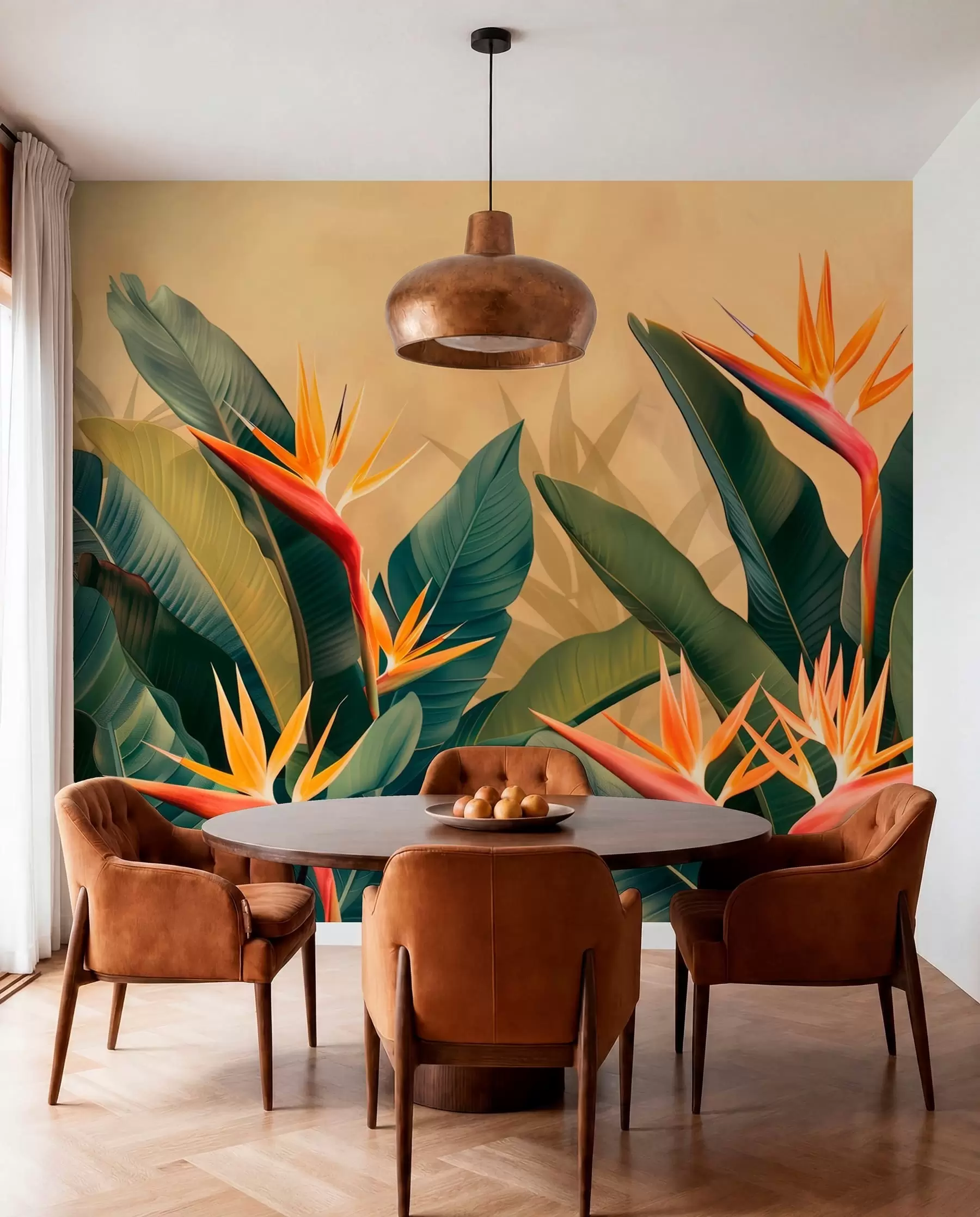 wall murals Warm tropical bloom w01484