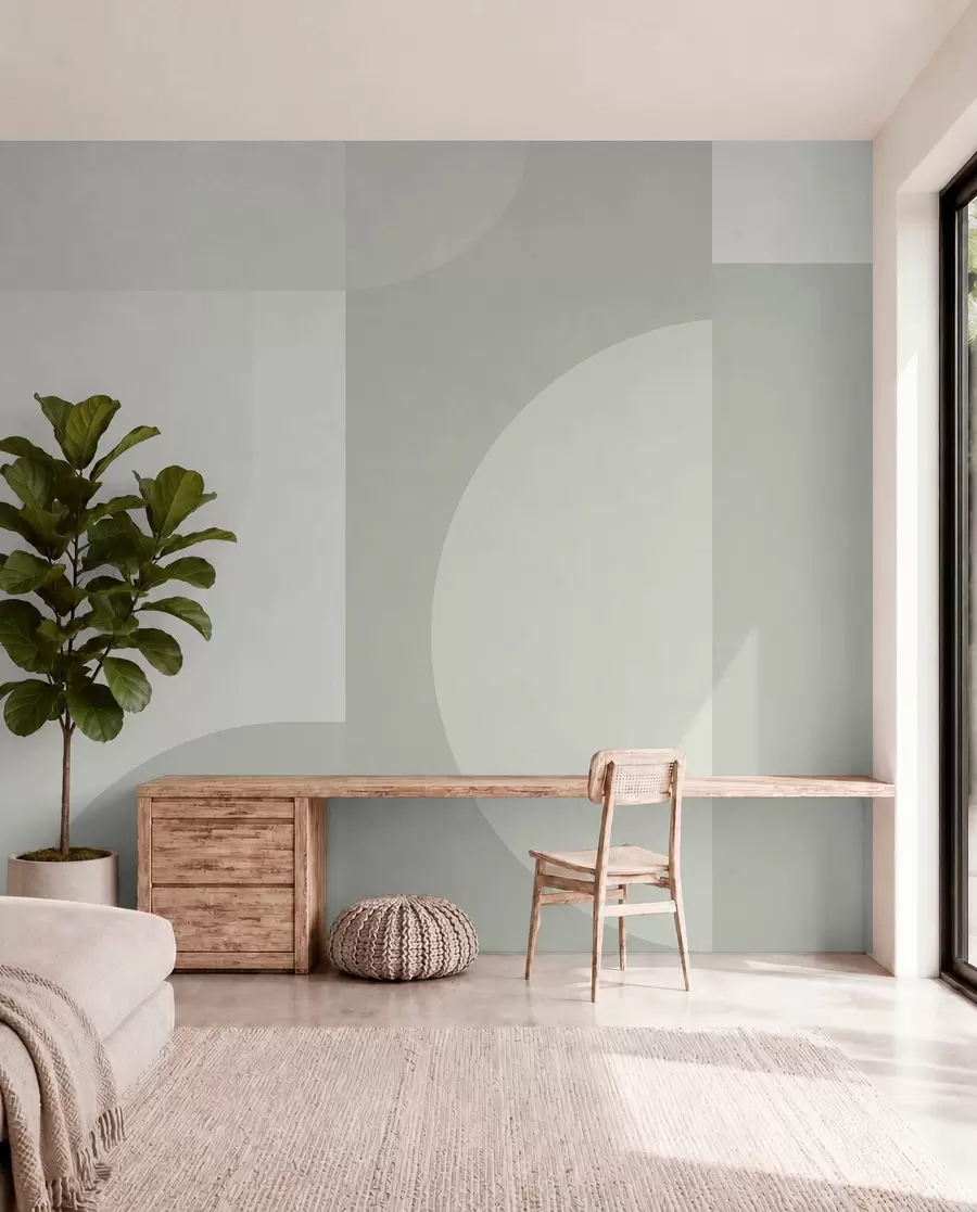 wall murals Sage Block Composition w01500