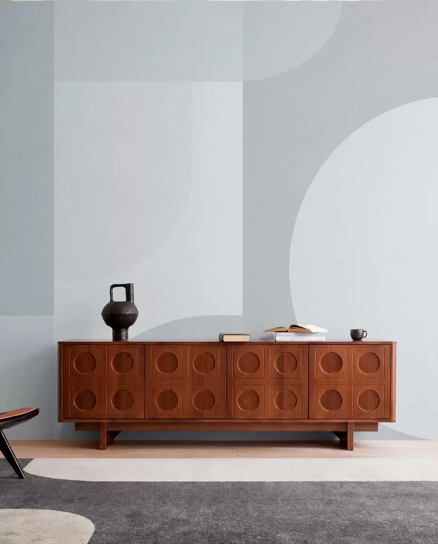 wall murals Soft hues and gentle shapes combined w01500v2