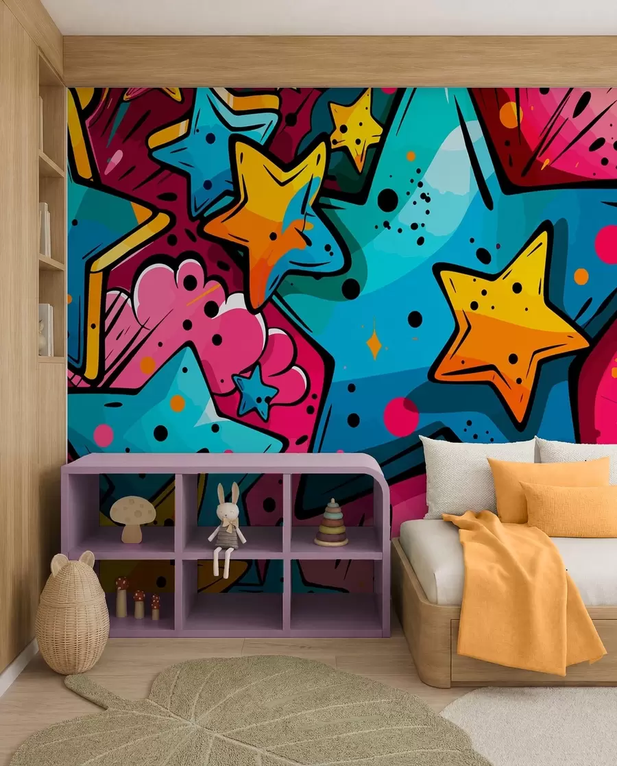 wall murals Comic Colour Burst w01063