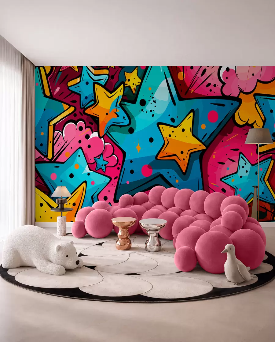wall murals Comic Colour Burst w01063