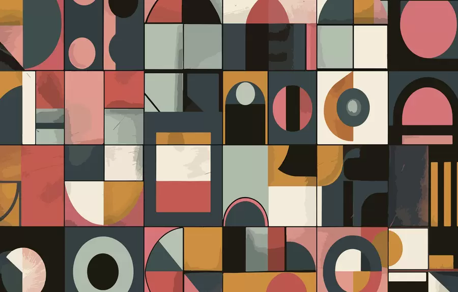 wall murals Bahaus style w01075