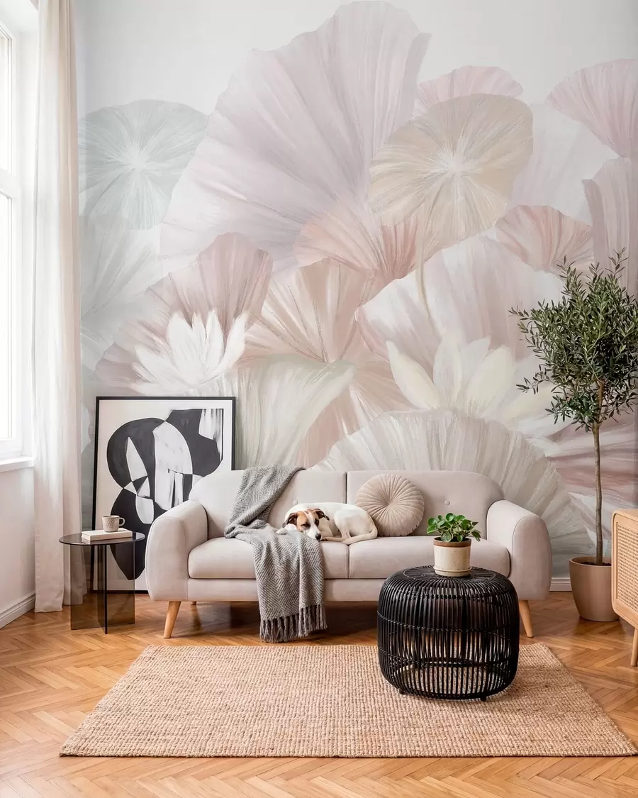 wall murals Petal Fans in Blush w08265v1