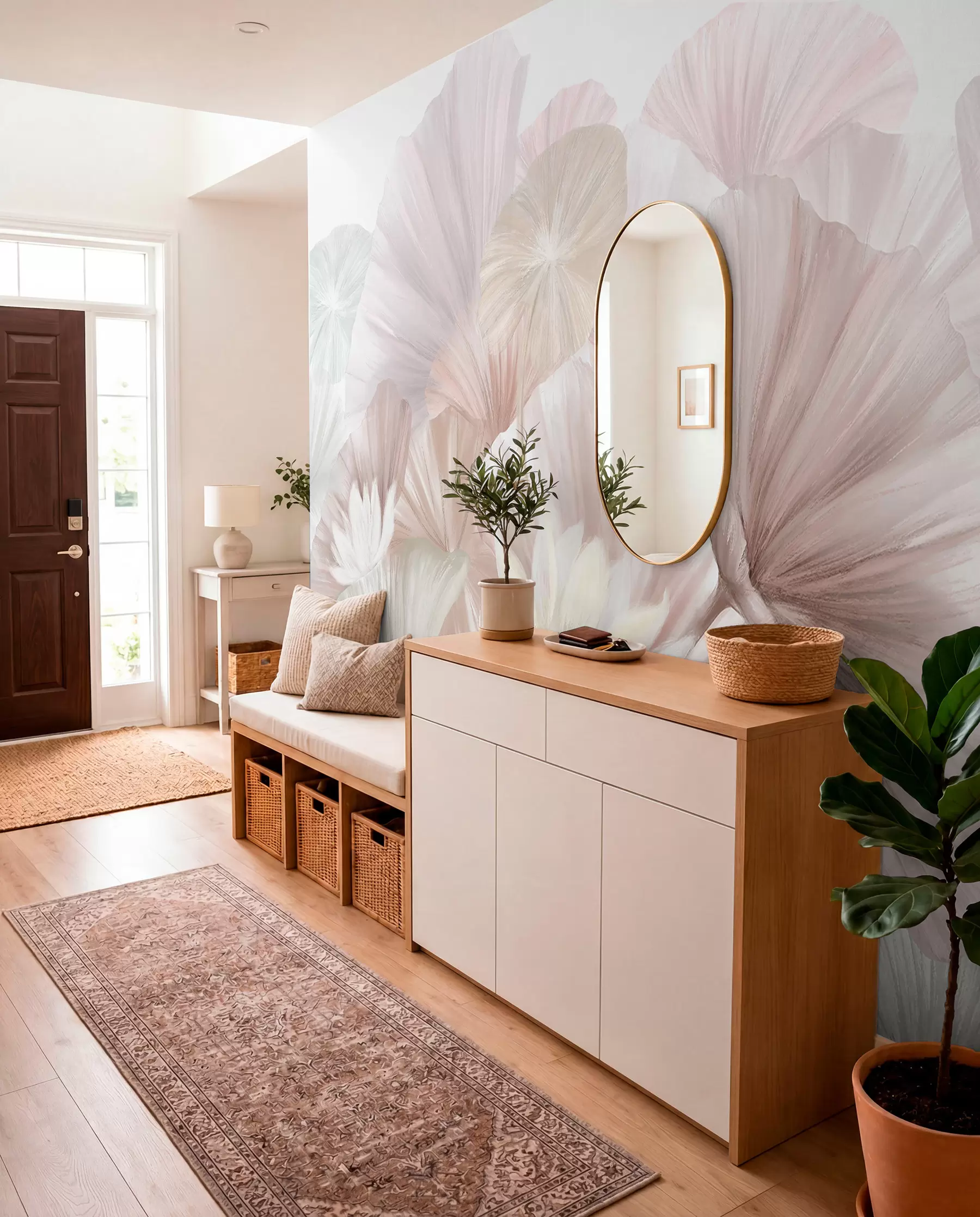 wall murals Petal Fans in Blush w08265v1