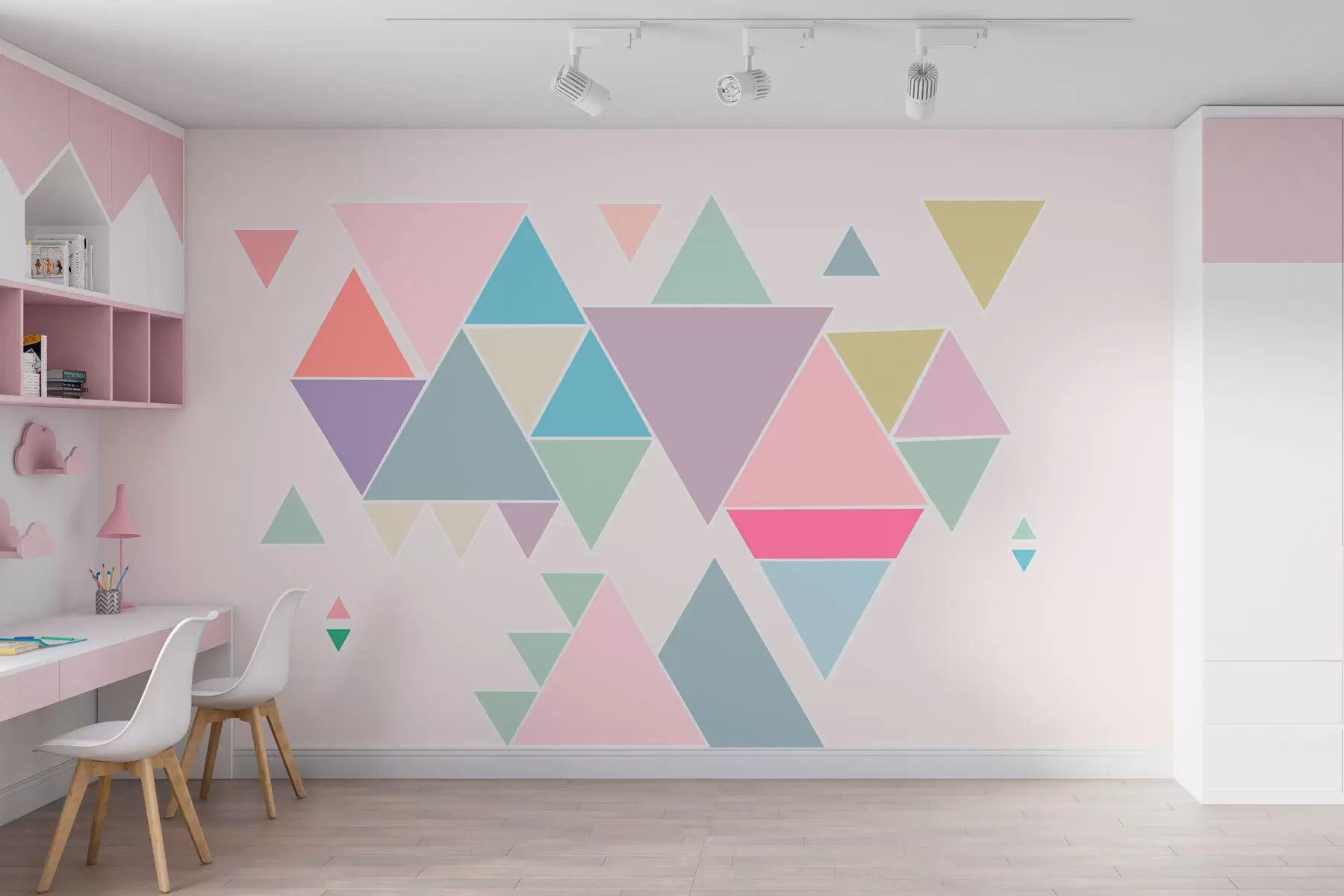 wall murals Trendy triangles w08293