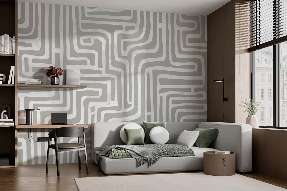 wall murals Stylish modern labyrinth w08299v2
