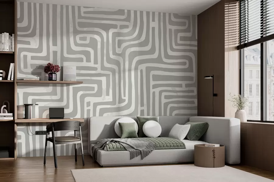 wall murals Stylish modern labyrinth w08299v2