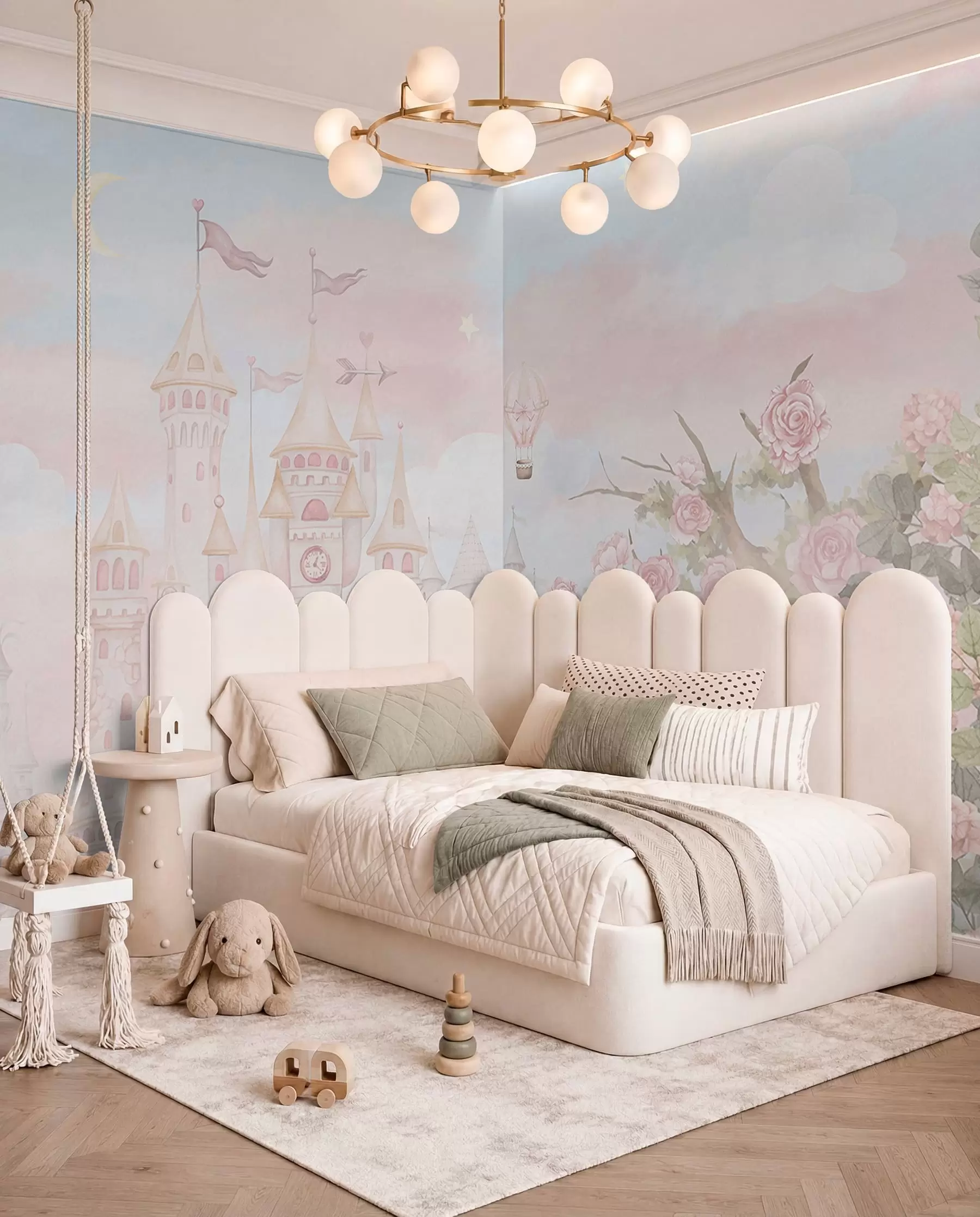 wall murals Castle in a Flower Kingdom w01524