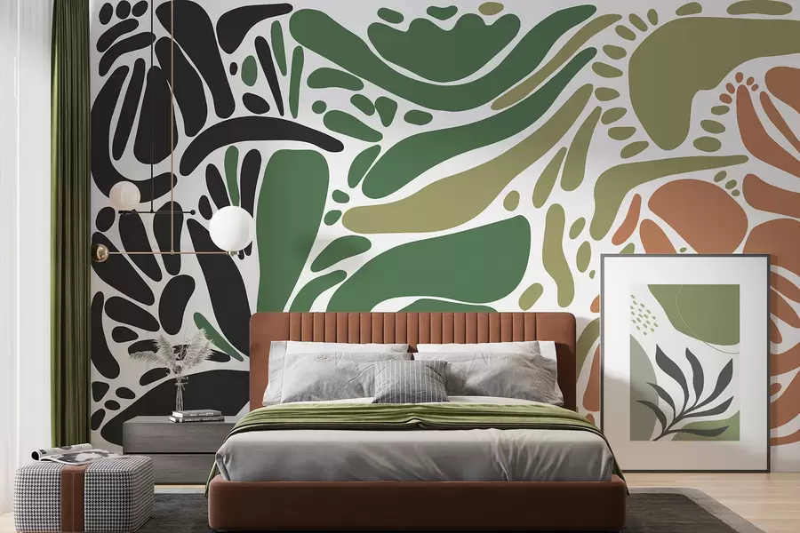 wall murals Abstract geometric pattern, tribal style, natural colors w01623v7