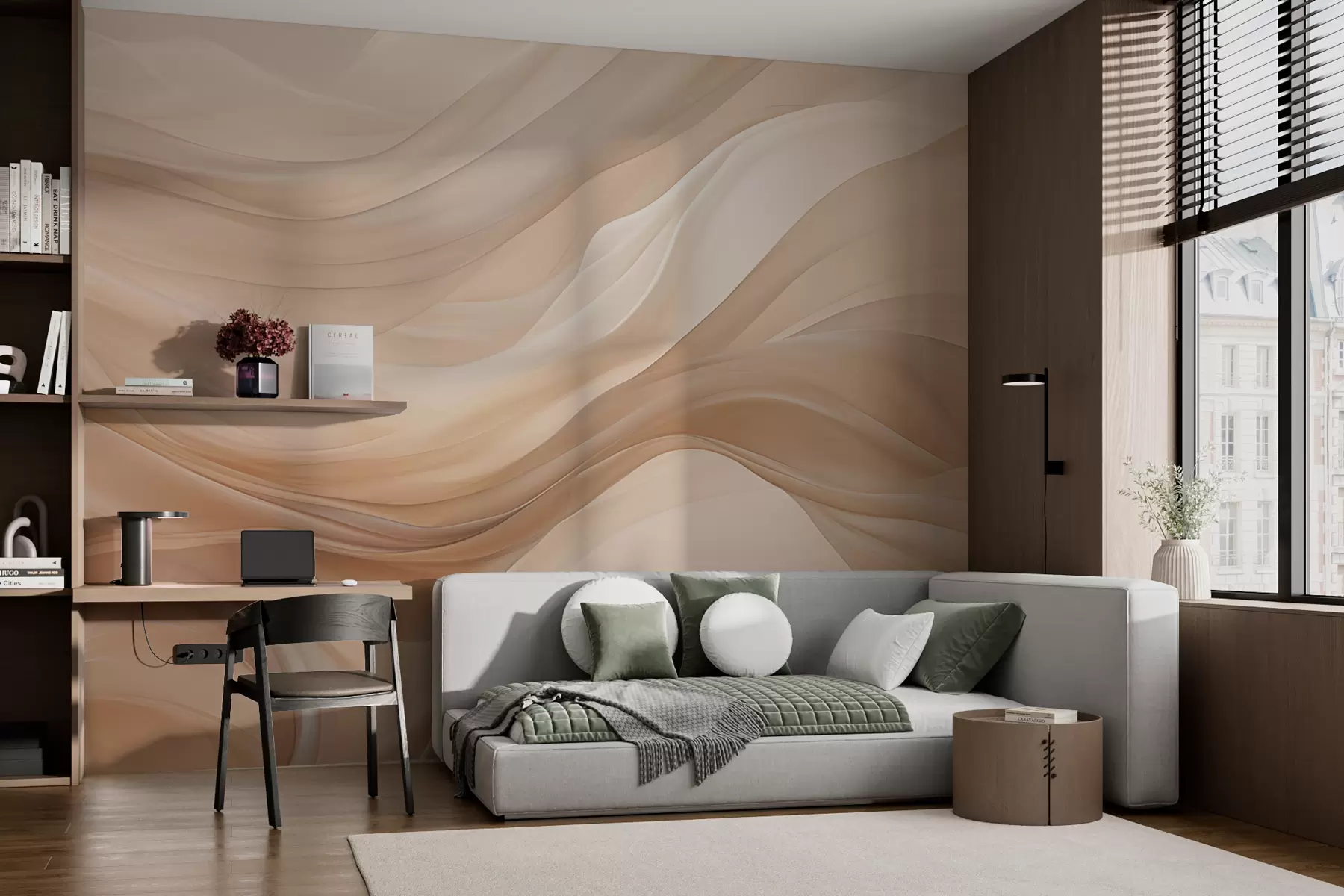 wall murals Delicate beige background w01641
