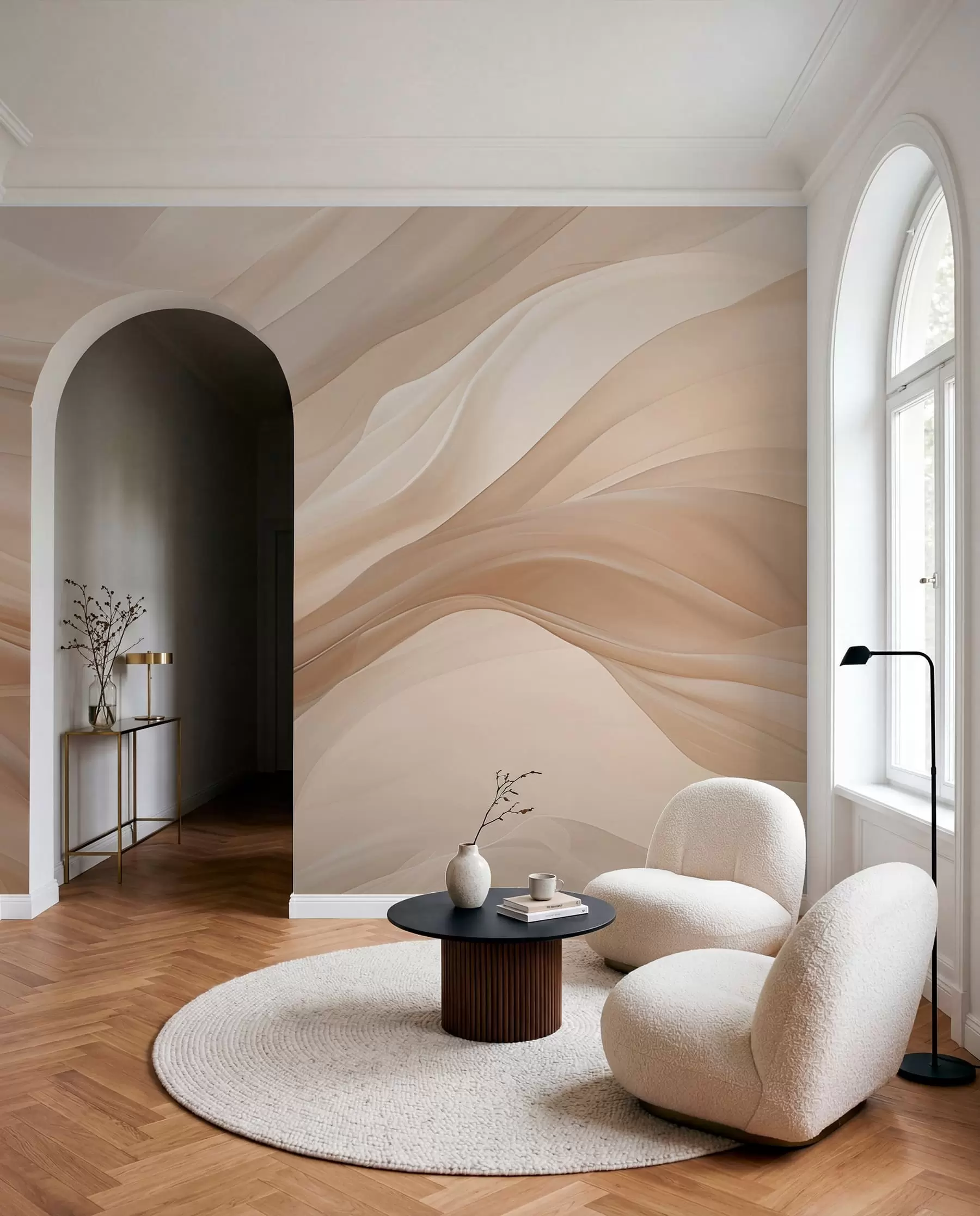 wall murals Delicate beige background w01641