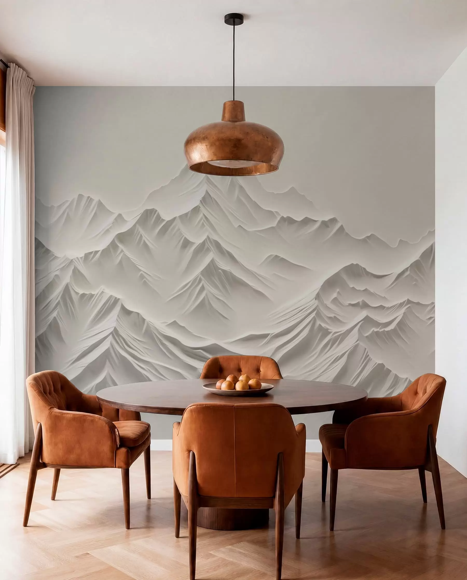 wall murals Gray mountains w01644