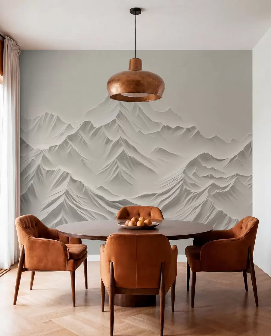wall murals Gray mountains w01644