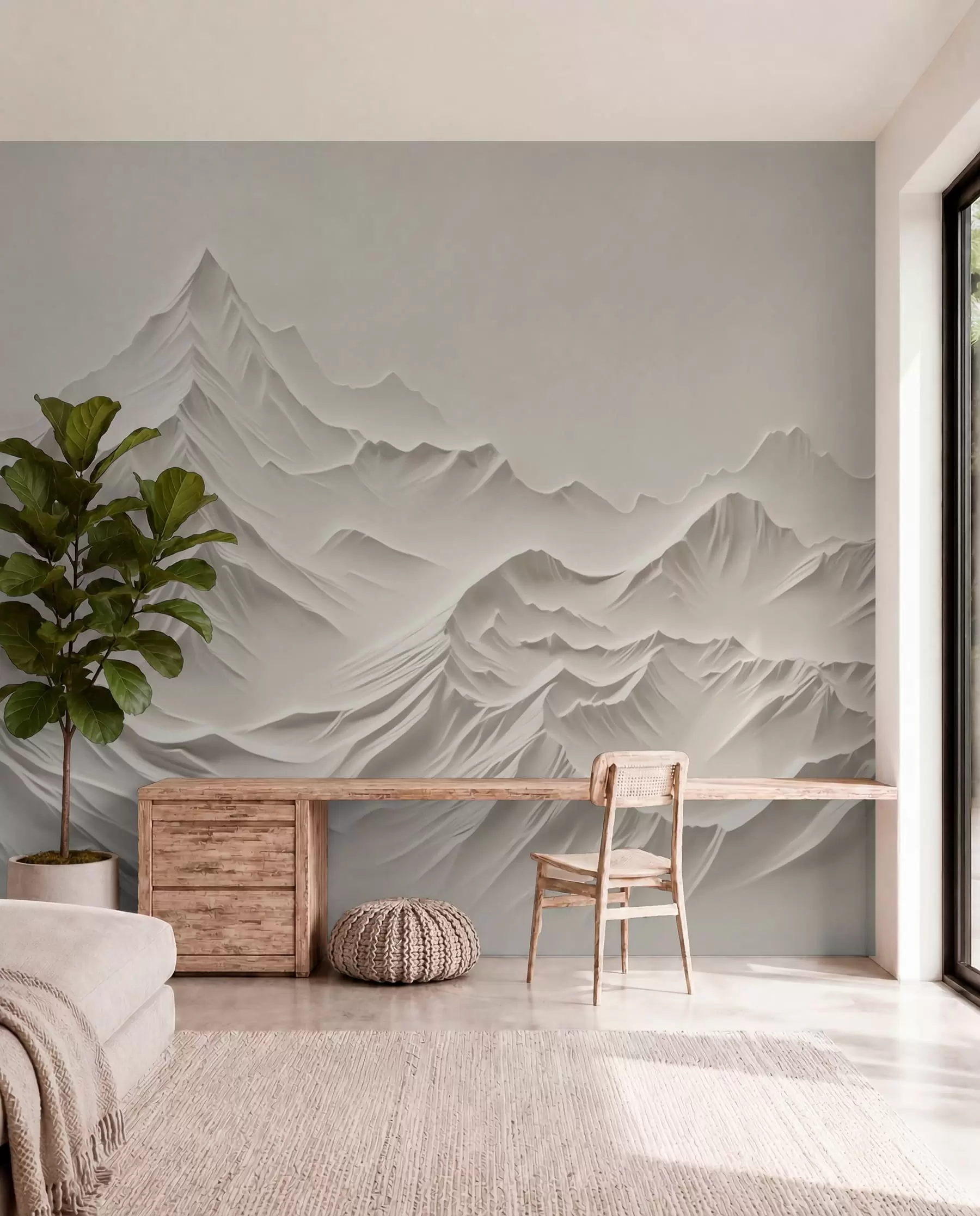 wall murals Sculpted Peaks w01644