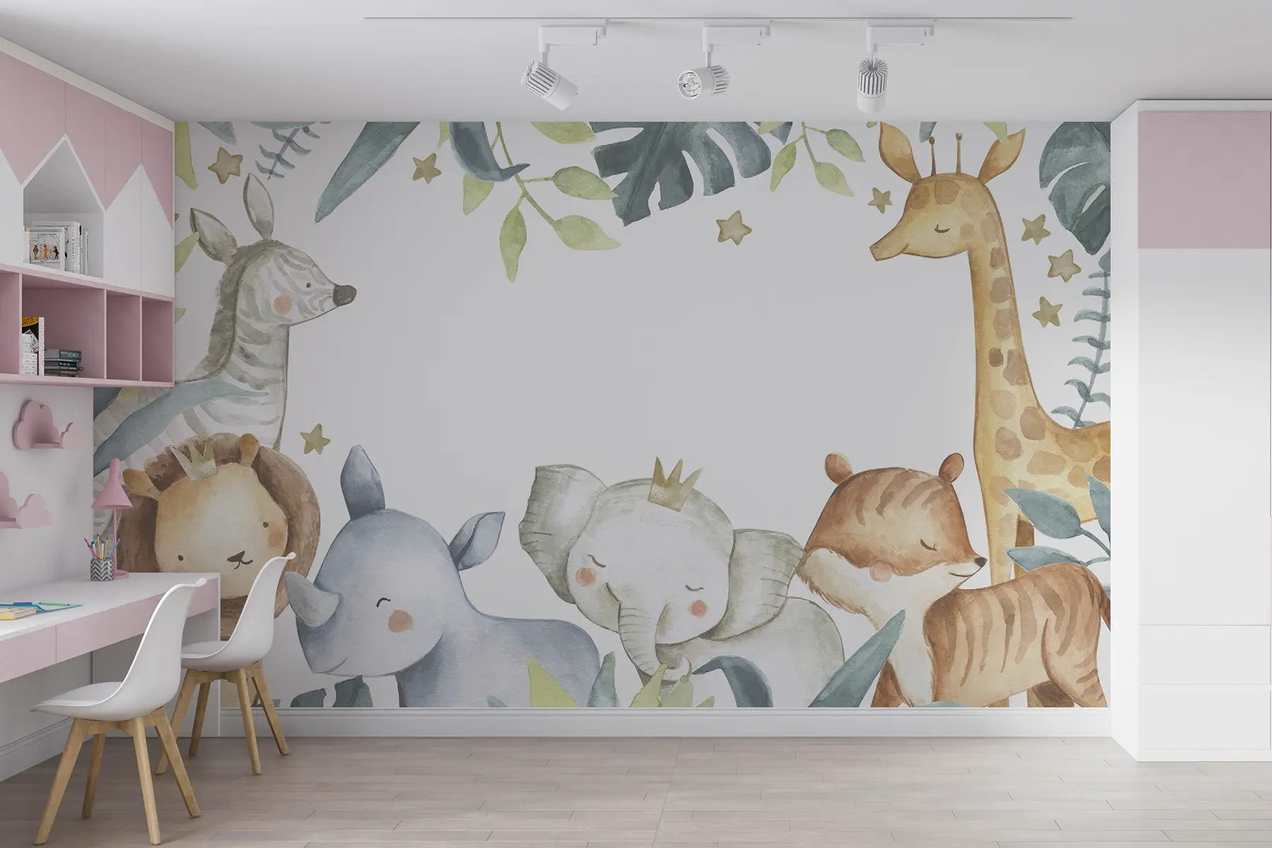 wall murals Jungle Kingdom, watercolor u29226