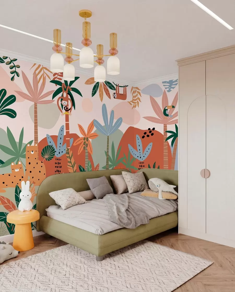 wall murals Jungle Patchwork w01720