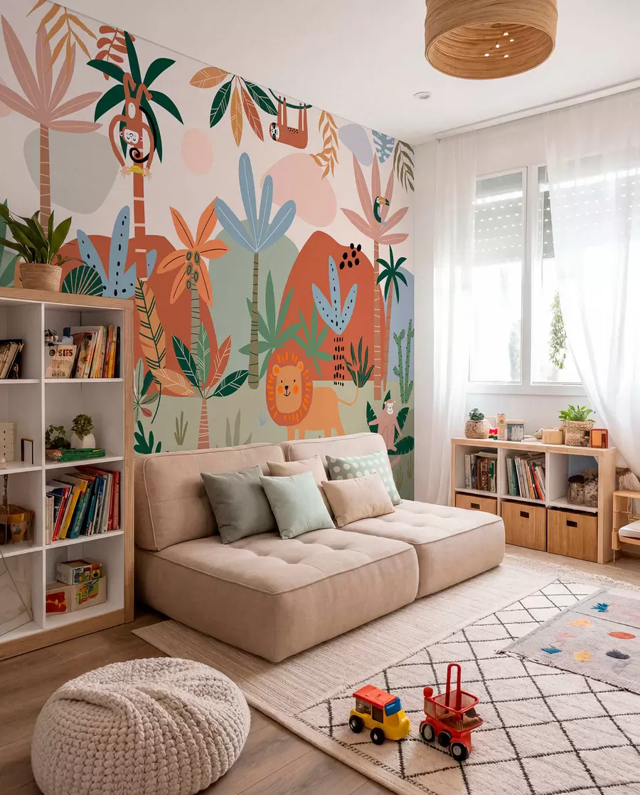 wall murals Jungle Patchwork w01720