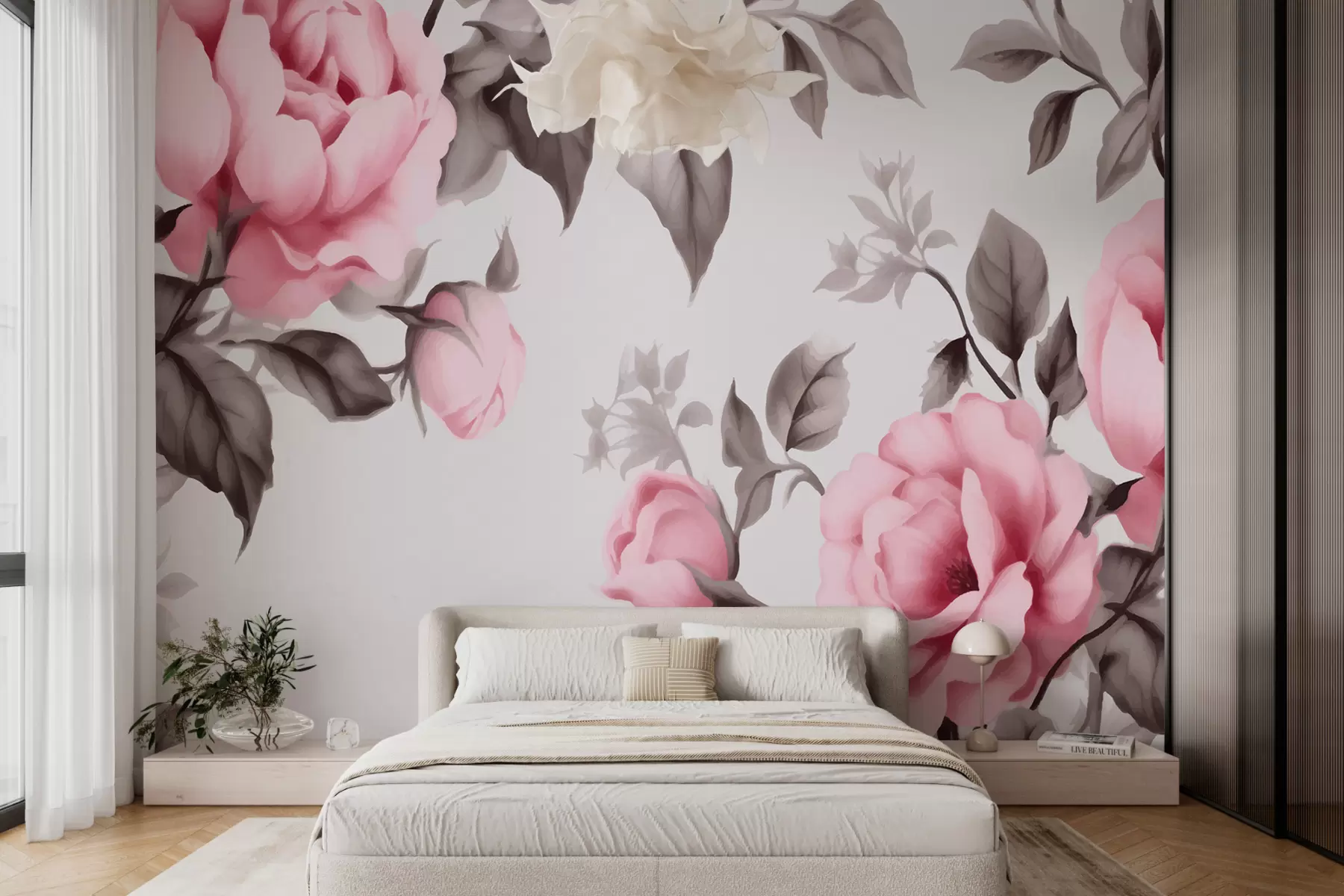 wall murals Vintage foliage w01736
