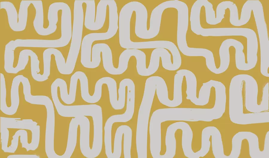 wall murals Yellow winding lines w01686v1