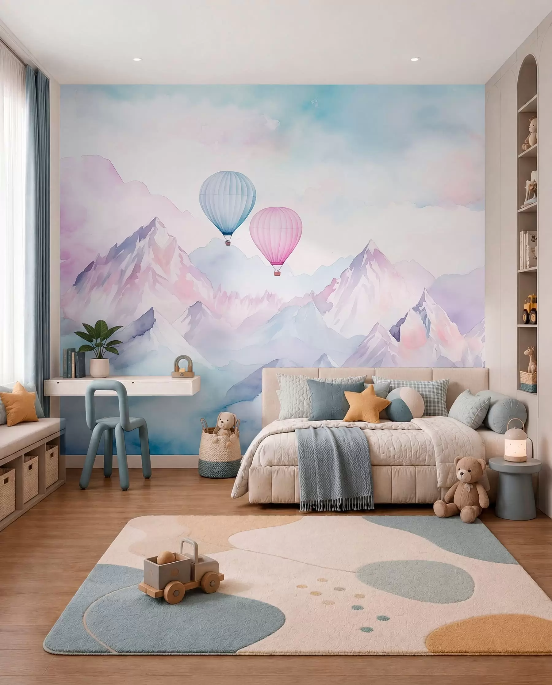 wall murals Balloons above Blue Peaks w01786v1