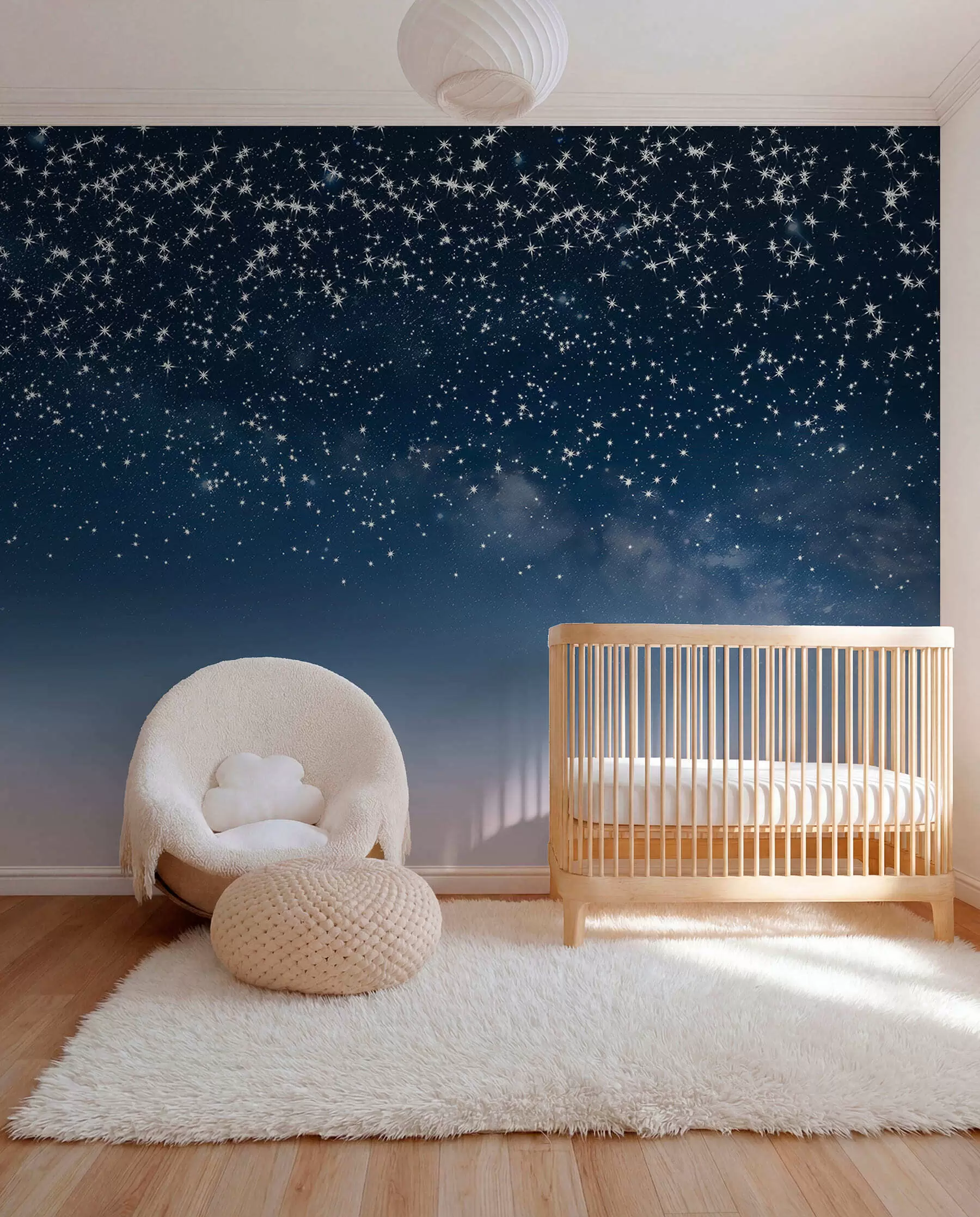 wall murals A Fall of Stars in Blue w01797