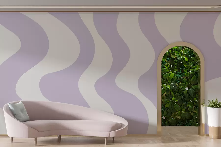 wall murals Winding purple lines w01833v4