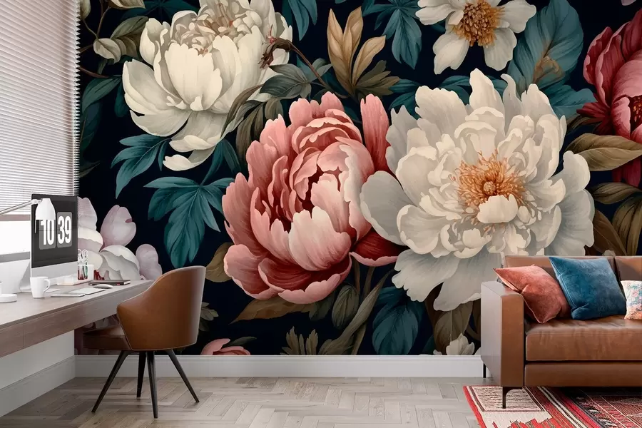 wall murals Peonies w01845