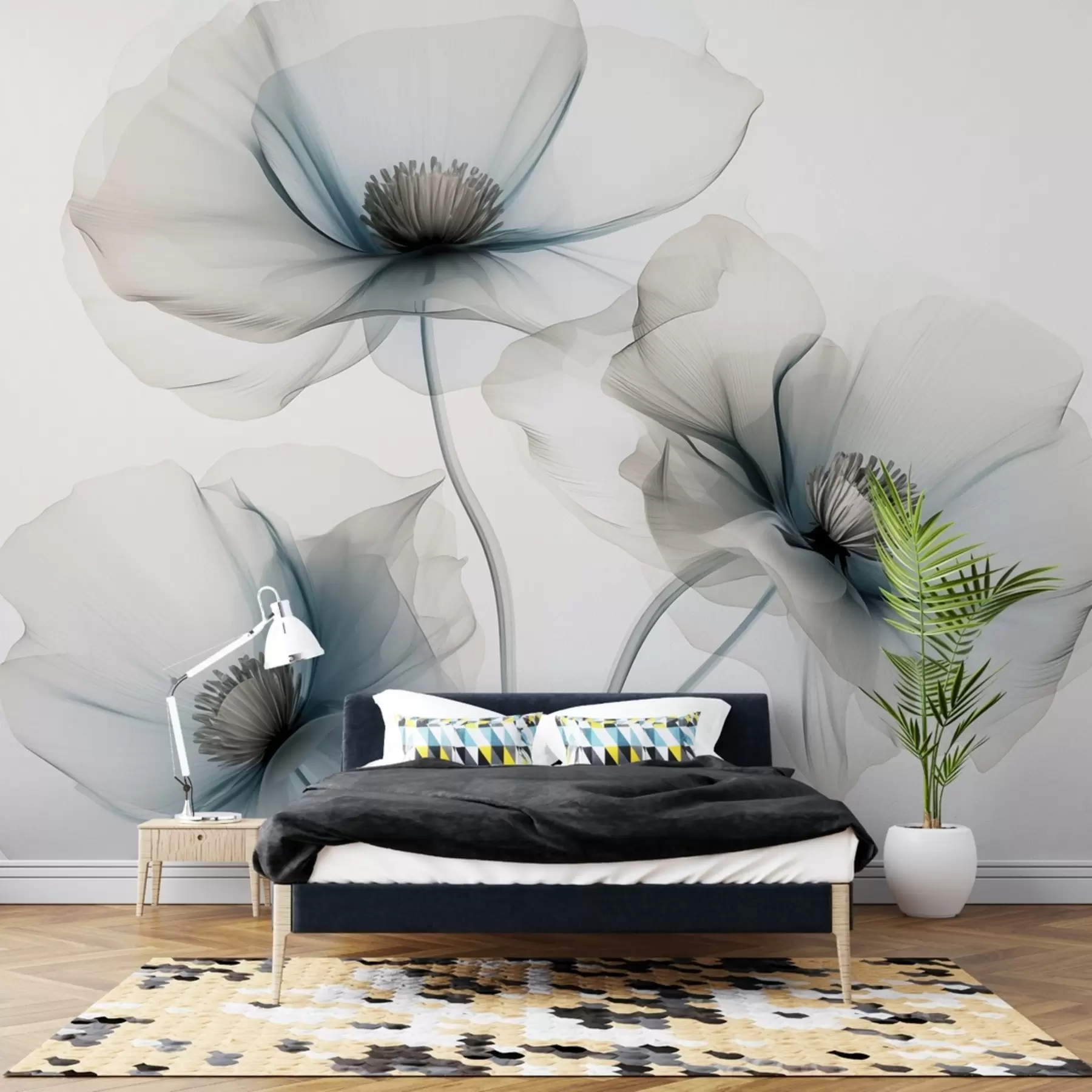 wall murals Ethereal Blooms w01981