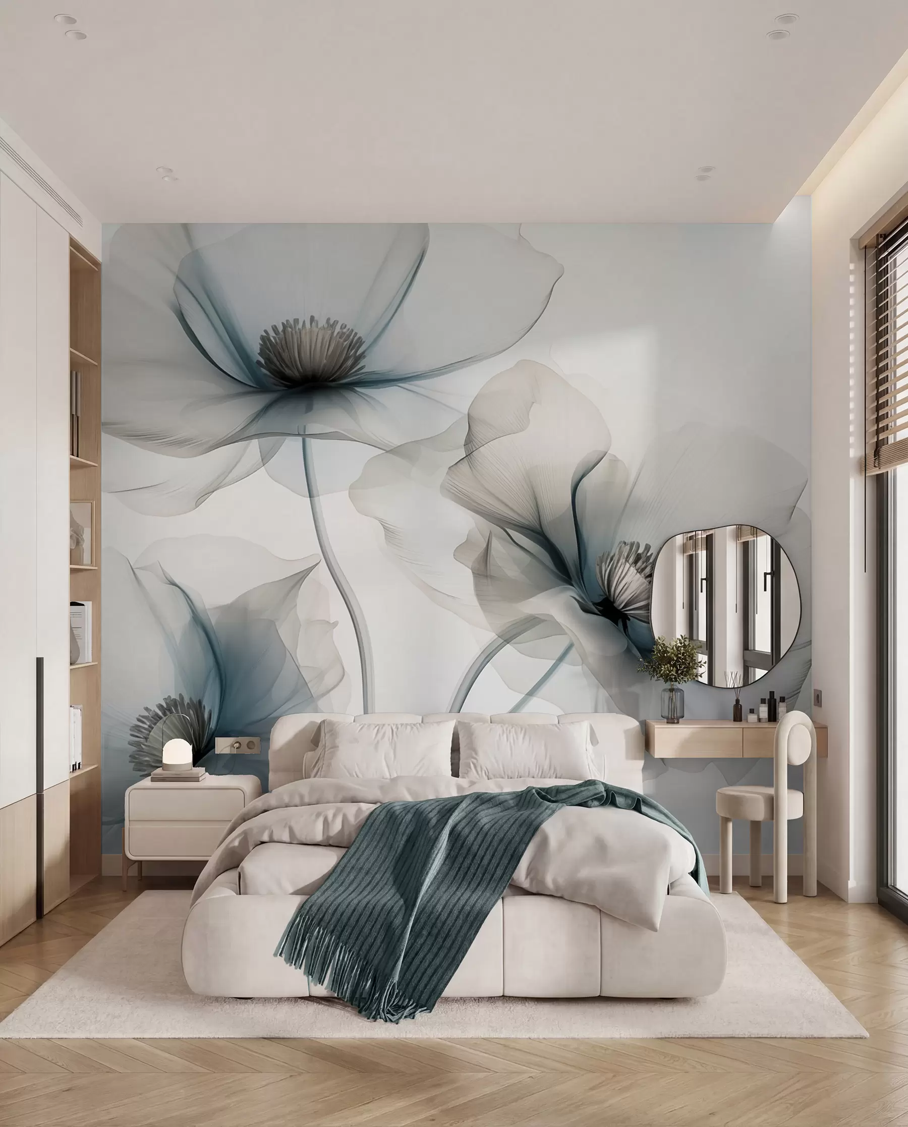 wall murals Petals in Ink w01981