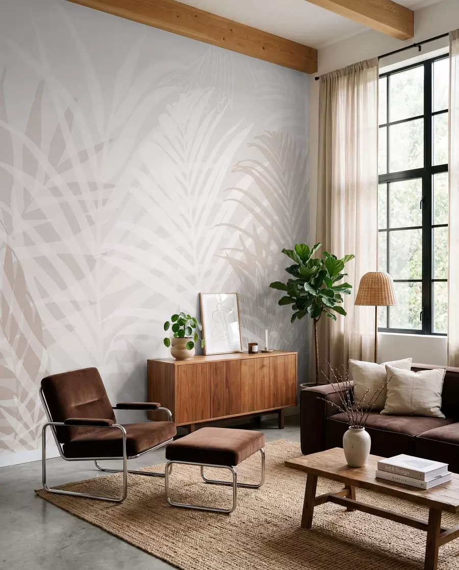 wall murals Trendy tropical leaves w02026v2