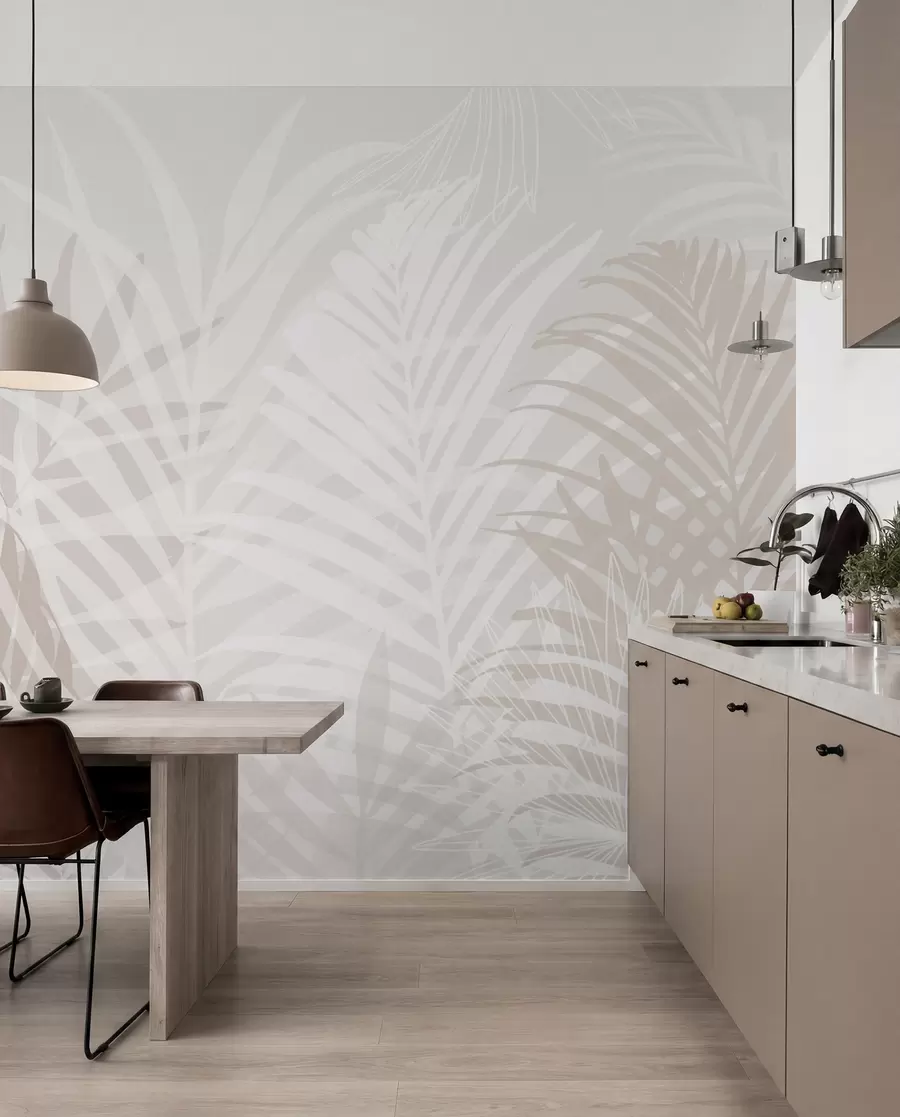wall murals Trendy tropical leaves w02026v2
