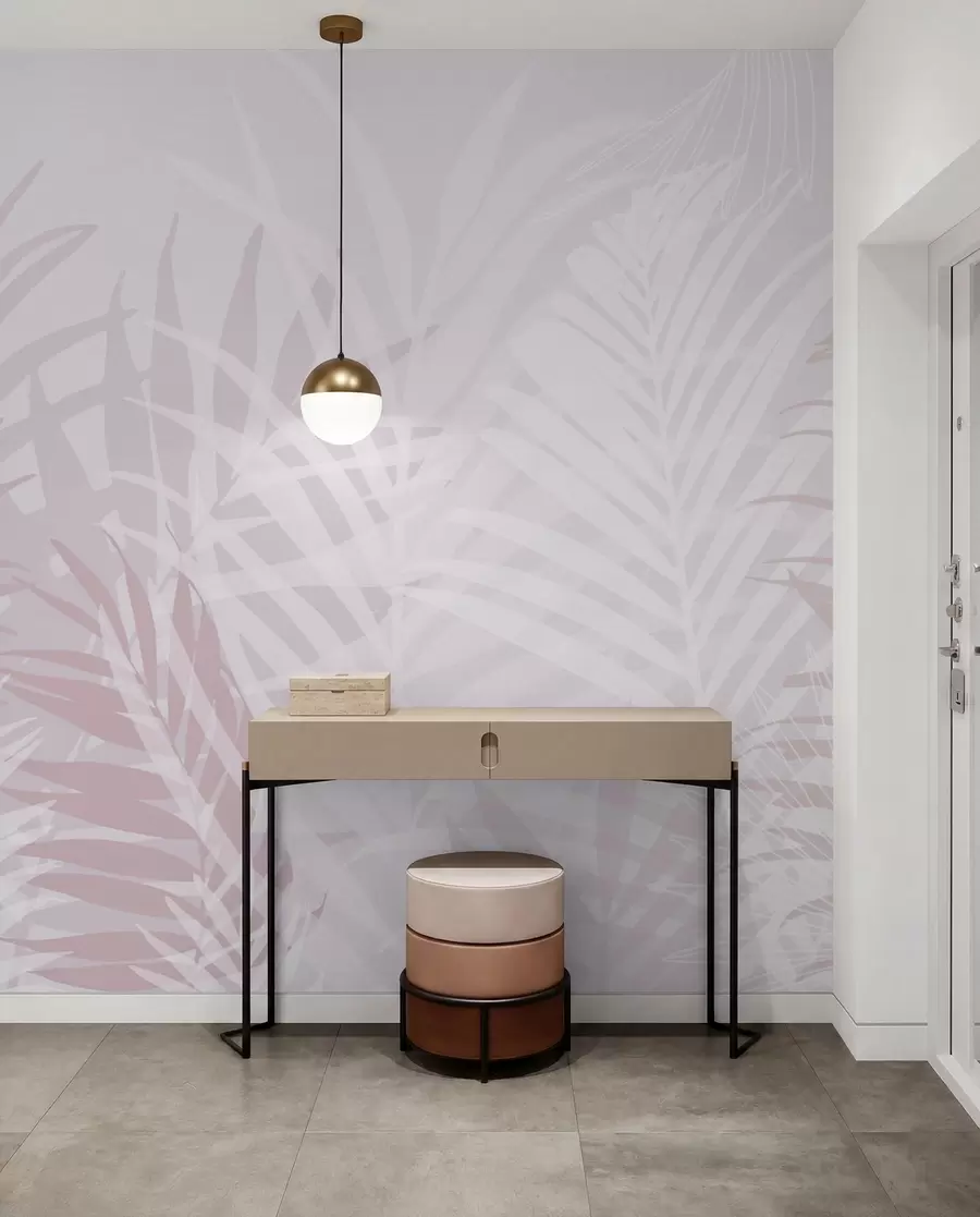 wall murals Palm Shadows in Rose w02026v4