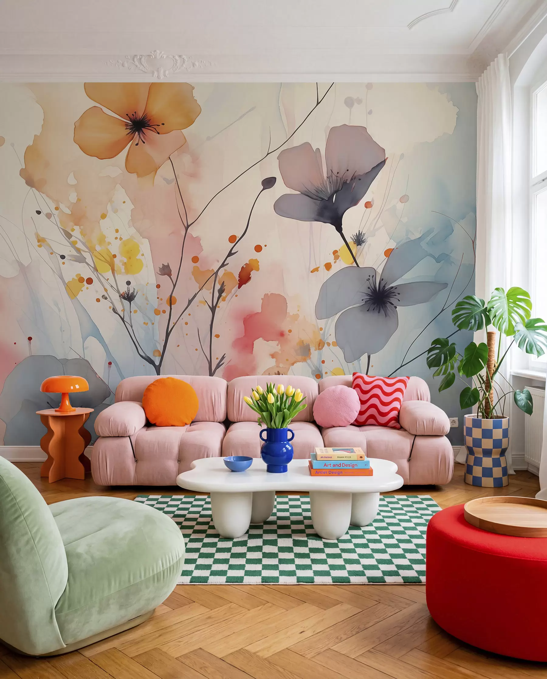 wall murals Wildflowers in Amber Washes w02049