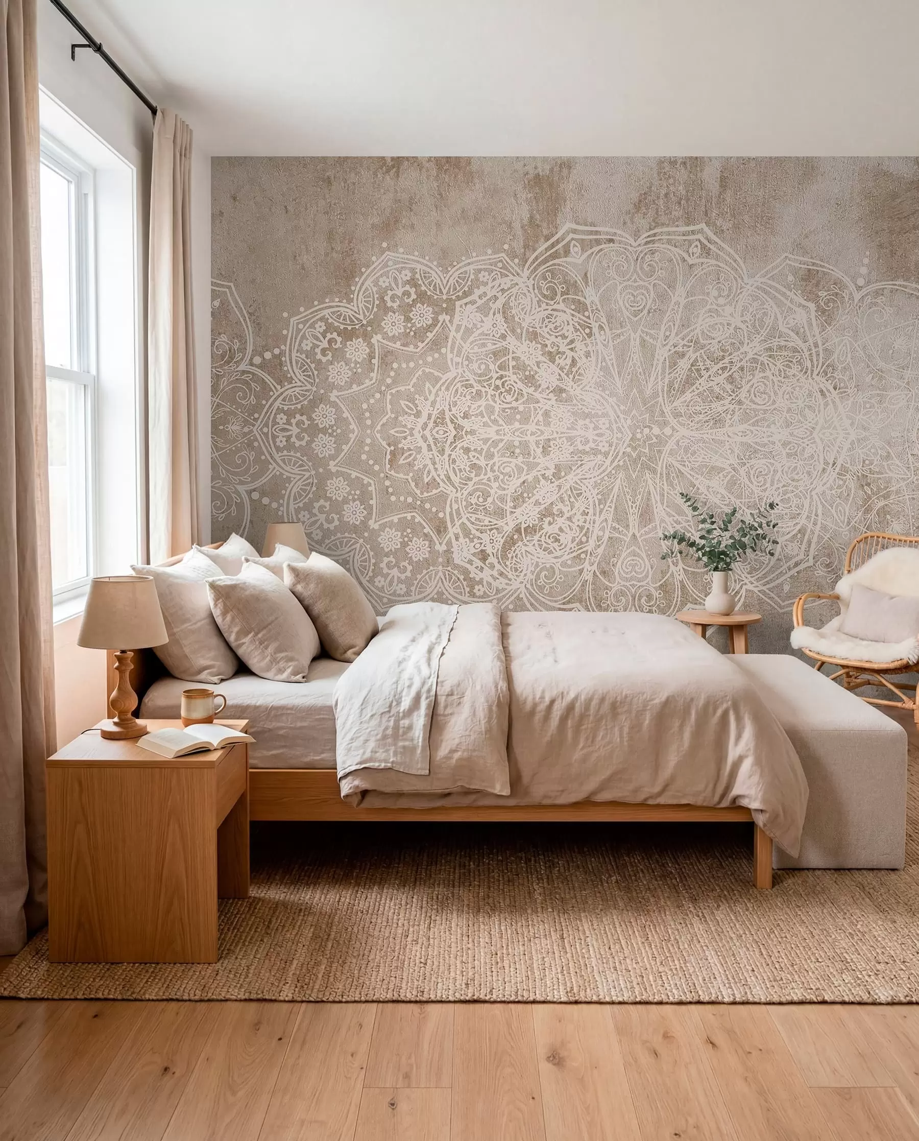 wall murals Sand Lace Mandala w08387v1