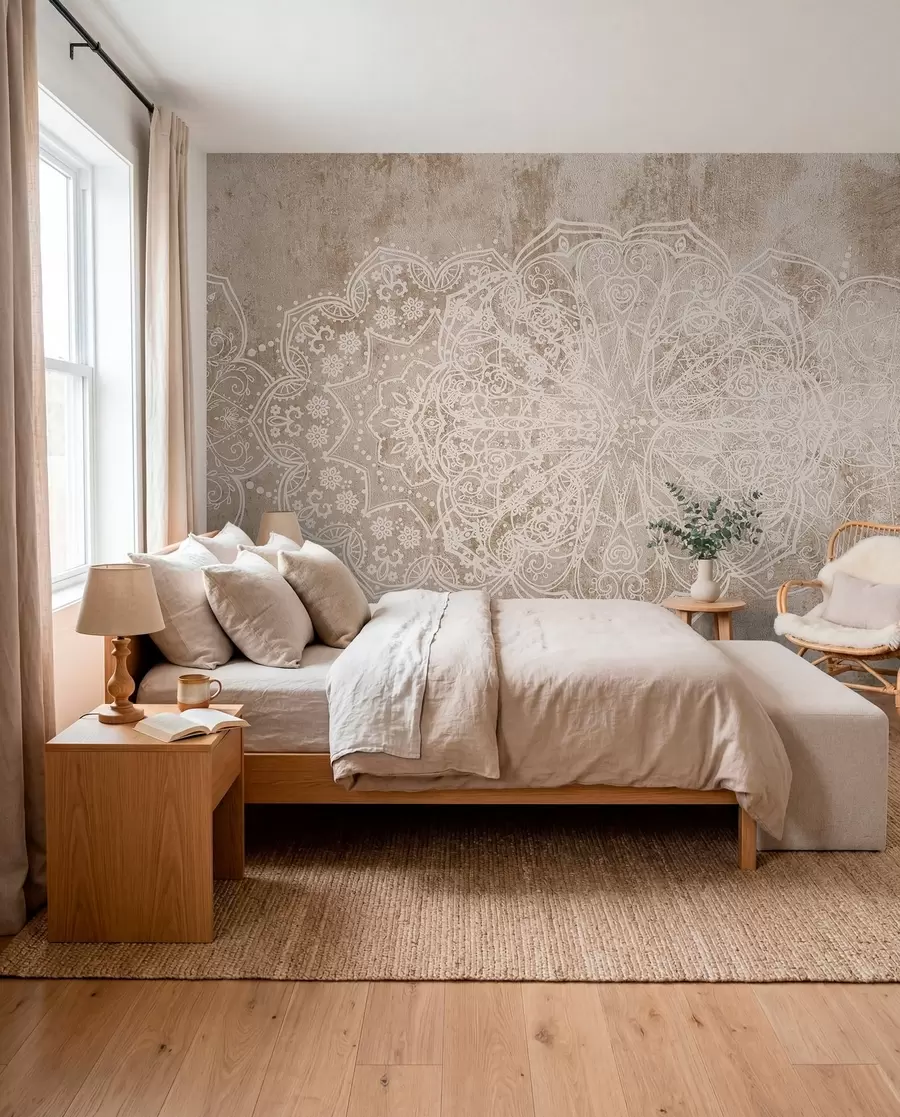 wall murals Sand Lace Mandala w08387v1