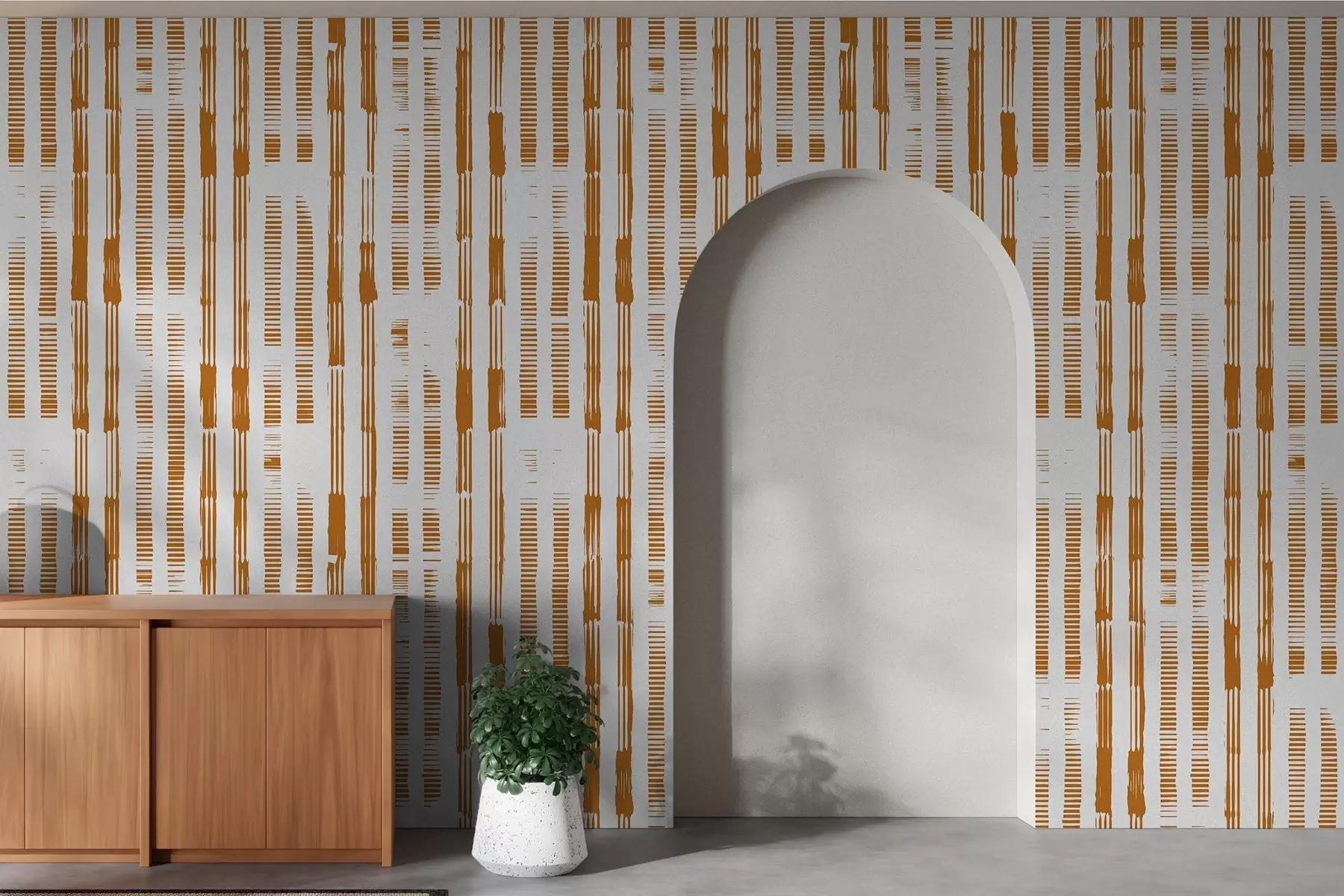 wall murals Warm hues of rhythmic lines u99084v1