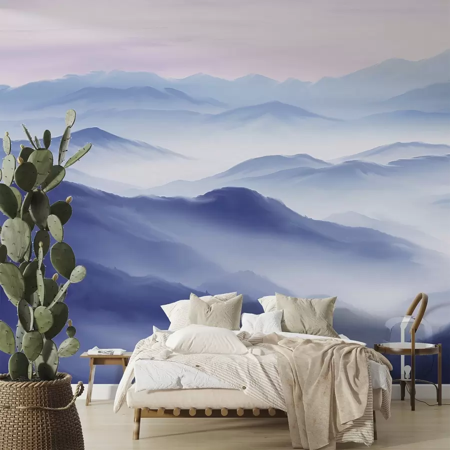 wall murals Serenity in soft mountain hues u99460d1