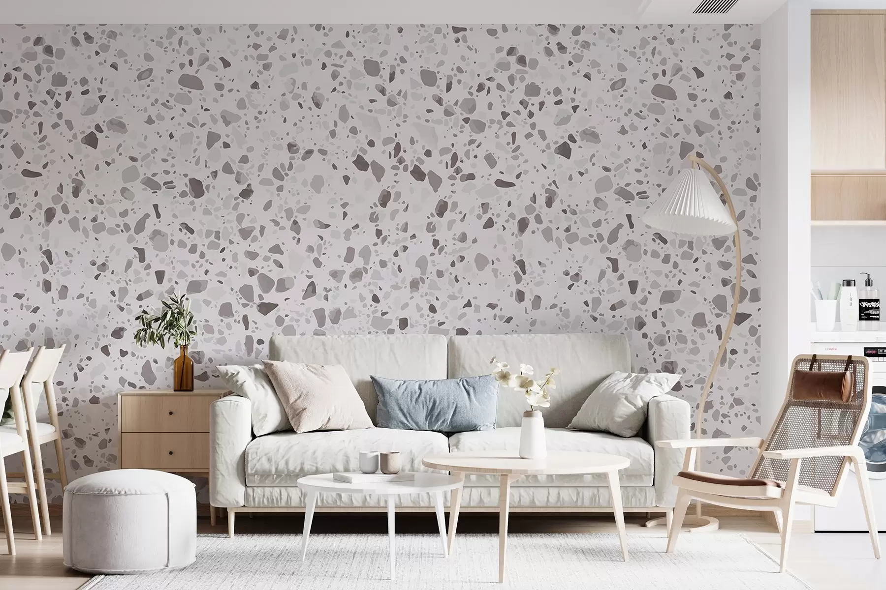 wall murals Elegant speckled surface texture design u99669